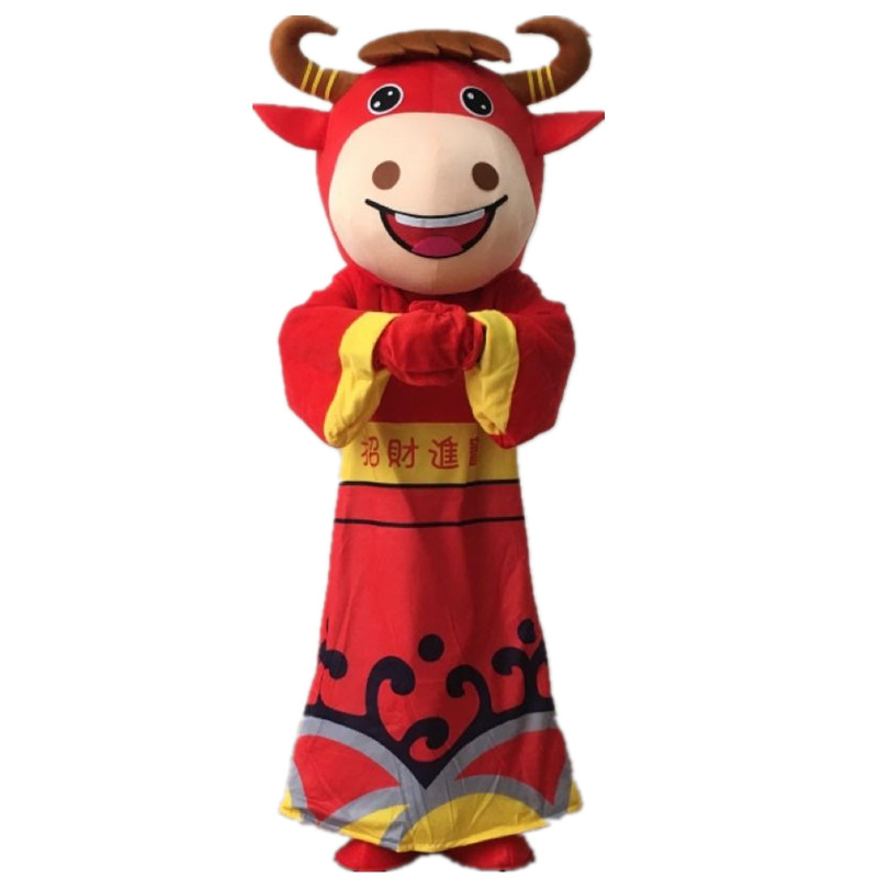 ?？ㄍㄈ伺挤b財(cái)神牛牛氣沖天卡通人偶服裝